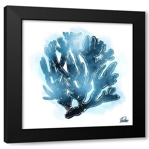 Azure Coral 2 Black Modern Wood Framed Art Print with Double Matting by Prime, Marcus