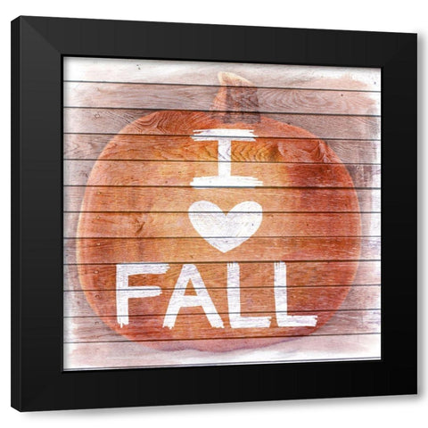 I Love Fall Black Modern Wood Framed Art Print with Double Matting by Prime, Marcus