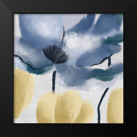 Winded Bloom 1 Black Modern Wood Framed Art Print by Prime, Marcus