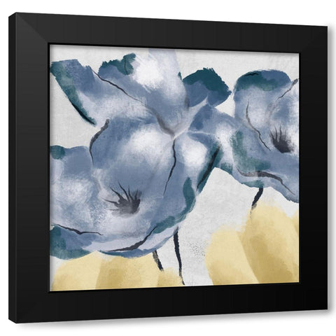 Winded Bloom 2 Black Modern Wood Framed Art Print by Prime, Marcus