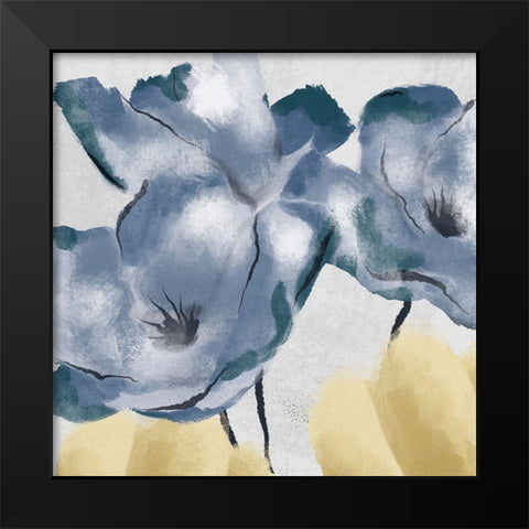 Winded Bloom 2 Black Modern Wood Framed Art Print by Prime, Marcus