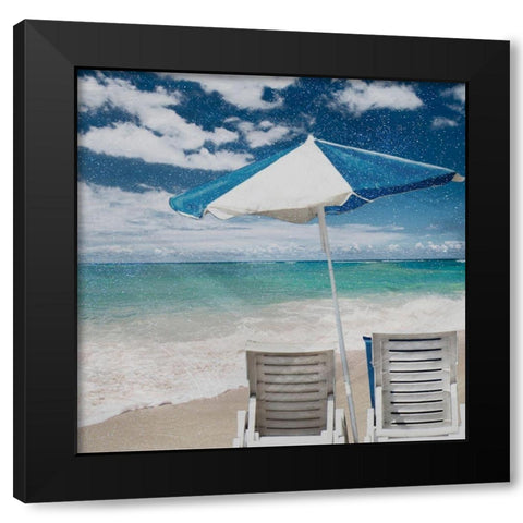 Starry Beach Nights 2 Black Modern Wood Framed Art Print with Double Matting by Prime, Marcus