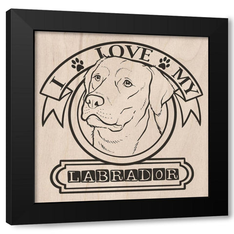 Pet Love 4 Black Modern Wood Framed Art Print by Prime, Marcus