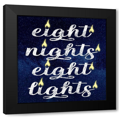 Eight Lights 1 Black Modern Wood Framed Art Print by Prime, Marcus