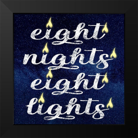 Eight Lights 1 Black Modern Wood Framed Art Print by Prime, Marcus