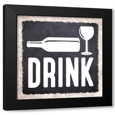 Farmhouse Drink Black Modern Wood Framed Art Print with Double Matting by Prime, Marcus