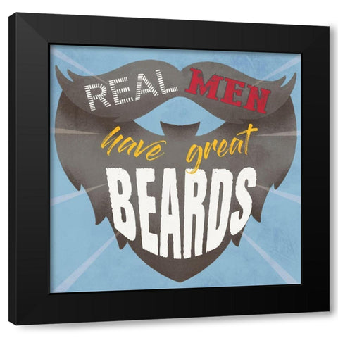Real Beards 1 Black Modern Wood Framed Art Print with Double Matting by Prime, Marcus