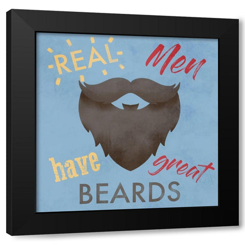 Real Beards 2 Black Modern Wood Framed Art Print by Prime, Marcus
