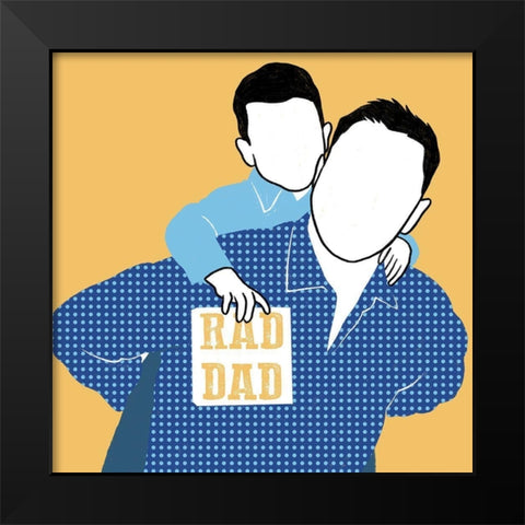 Rad Dad Black Modern Wood Framed Art Print by Prime, Marcus