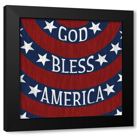 God Bless America Black Modern Wood Framed Art Print by Prime, Marcus