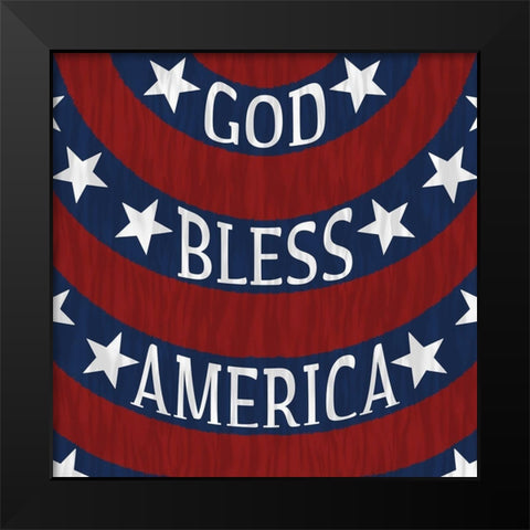God Bless America Black Modern Wood Framed Art Print by Prime, Marcus