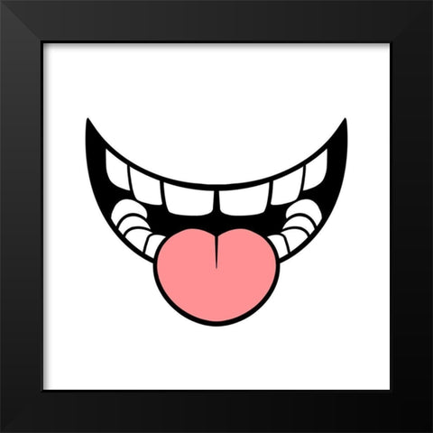 Smiling 2 Black Modern Wood Framed Art Print by Prime, Marcus