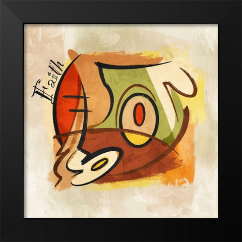 Faith Abstract Black Modern Wood Framed Art Print by Prime, Marcus