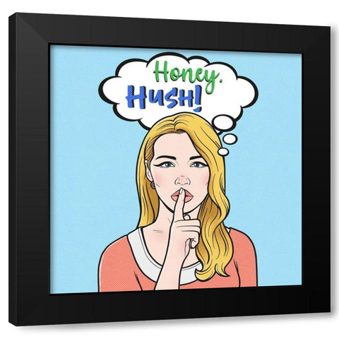 Honey Hush 2 Black Modern Wood Framed Art Print by Prime, Marcus