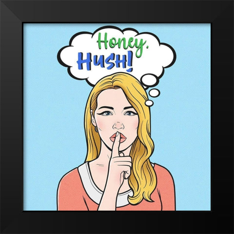 Honey Hush 2 Black Modern Wood Framed Art Print by Prime, Marcus