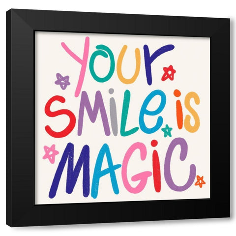 Magic Smile 2 Black Modern Wood Framed Art Print by Prime, Marcus
