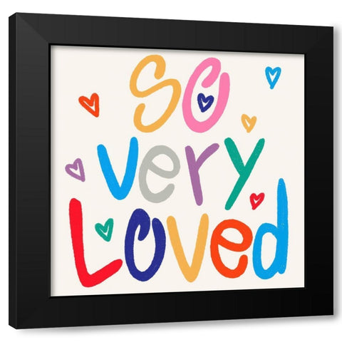 So Very Loved 2 Black Modern Wood Framed Art Print with Double Matting by Prime, Marcus