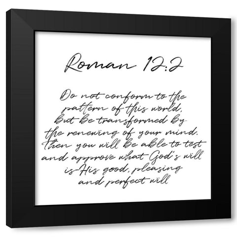Roman Scripts Black Modern Wood Framed Art Print by Prime, Marcus