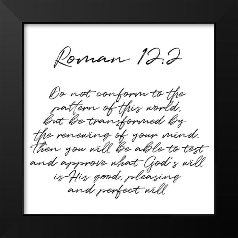 Roman Scripts Black Modern Wood Framed Art Print by Prime, Marcus