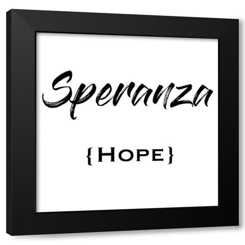 Italian Hope Black Modern Wood Framed Art Print by Prime, Marcus