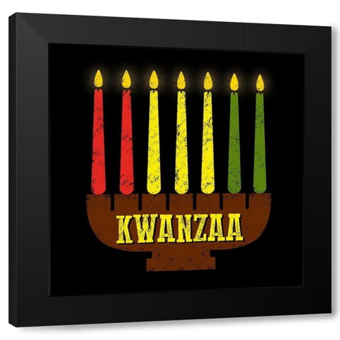 Lit Kwanzaa Black Modern Wood Framed Art Print by Prime, Marcus