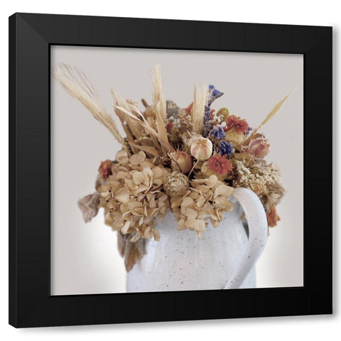 Dried Flowers Black Modern Wood Framed Art Print by Prime, Marcus