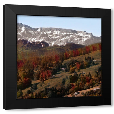 Rolling Autumn Hills Black Modern Wood Framed Art Print with Double Matting by Prime, Marcus