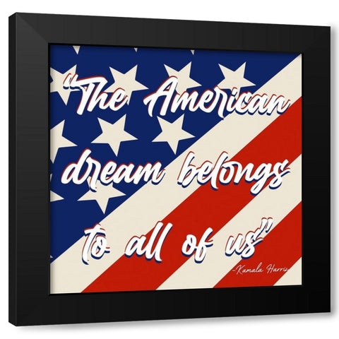 American Dream Black Modern Wood Framed Art Print with Double Matting by Prime, Marcus