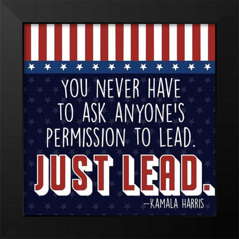 Just Lead Black Modern Wood Framed Art Print by Prime, Marcus