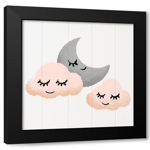 Sleepy Friends 1 Black Modern Wood Framed Art Print by Prime, Marcus