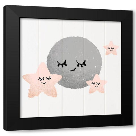 Sleepy Friends 2 Black Modern Wood Framed Art Print with Double Matting by Prime, Marcus