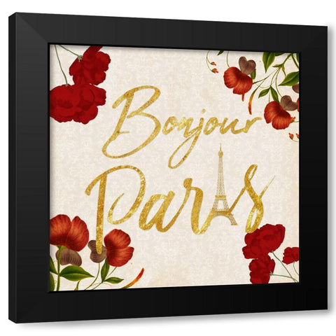 Bonjour Fall Black Modern Wood Framed Art Print with Double Matting by Prime, Marcus