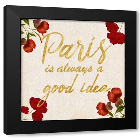 Fall Paris Ideas Black Modern Wood Framed Art Print with Double Matting by Prime, Marcus