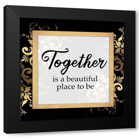 Golden Together Black Modern Wood Framed Art Print by Prime, Marcus