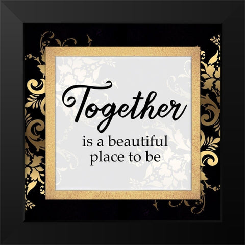 Golden Together Black Modern Wood Framed Art Print by Prime, Marcus