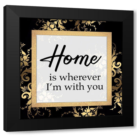 Golden Home Black Modern Wood Framed Art Print with Double Matting by Prime, Marcus