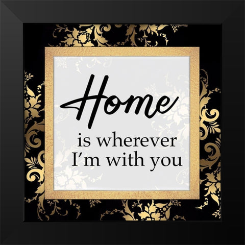 Golden Home Black Modern Wood Framed Art Print by Prime, Marcus