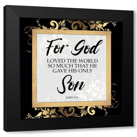 His Only Son Black Modern Wood Framed Art Print with Double Matting by Prime, Marcus