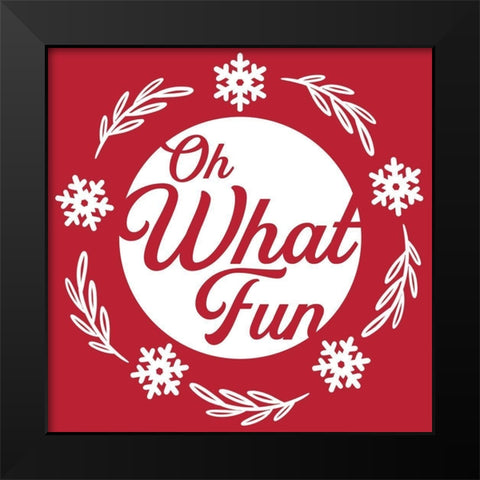 Oh What Fun Black Modern Wood Framed Art Print by Prime, Marcus