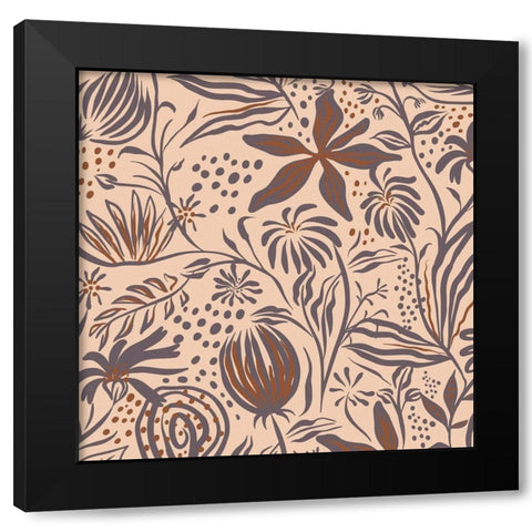 Warm And Natural Black Modern Wood Framed Art Print with Double Matting by Prime, Marcus