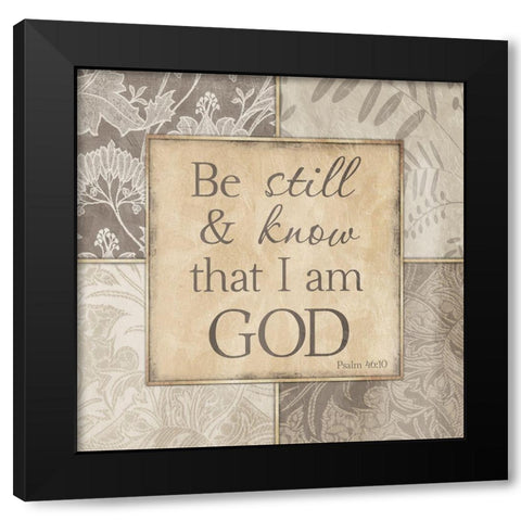 I Am God Black Modern Wood Framed Art Print by Prime, Marcus