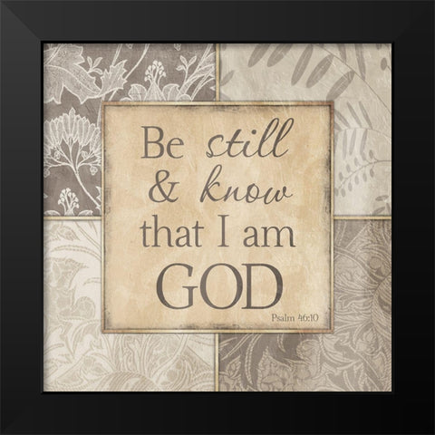 I Am God Black Modern Wood Framed Art Print by Prime, Marcus