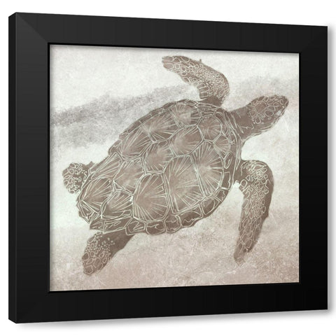 Swimming Fella Black Modern Wood Framed Art Print with Double Matting by Prime, Marcus