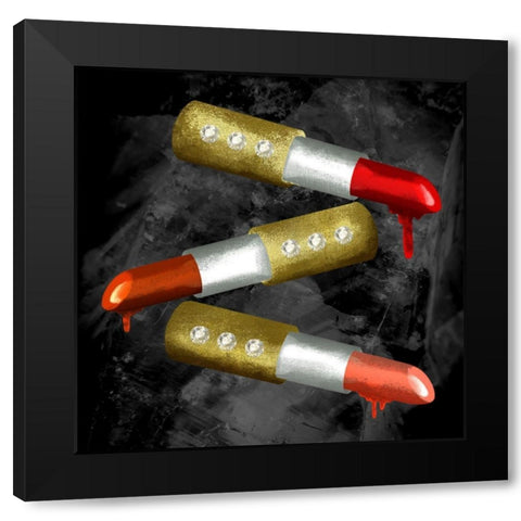 Iced Lipstick Black Modern Wood Framed Art Print by Prime, Marcus