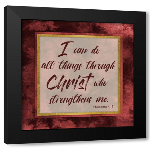 Who Strengthens Black Modern Wood Framed Art Print by Prime, Marcus