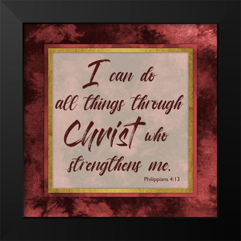 Who Strengthens Black Modern Wood Framed Art Print by Prime, Marcus