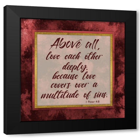 Above All Black Modern Wood Framed Art Print with Double Matting by Prime, Marcus