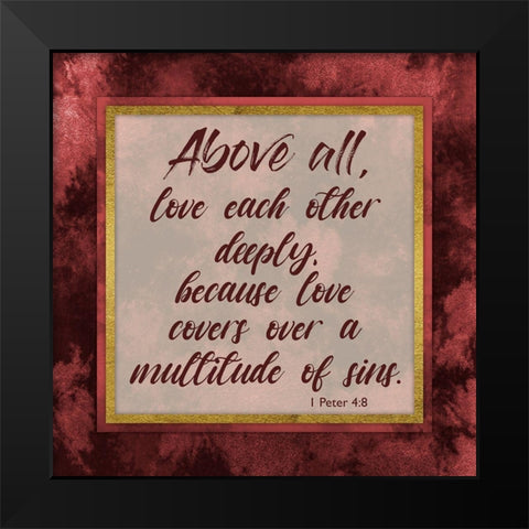 Above All Black Modern Wood Framed Art Print by Prime, Marcus