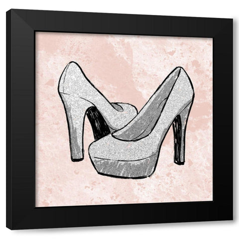 Glitter Fashion 1 Black Modern Wood Framed Art Print by Prime, Marcus