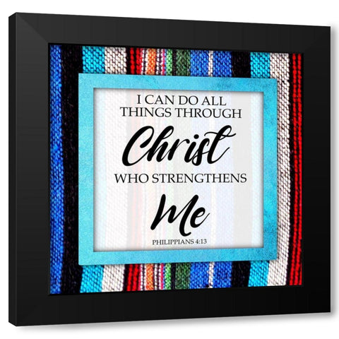 Strengthens Me Black Modern Wood Framed Art Print with Double Matting by Prime, Marcus